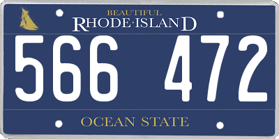 RI license plate 566472