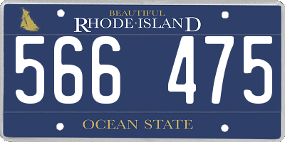 RI license plate 566475