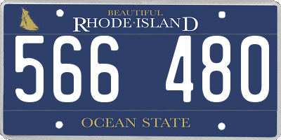 RI license plate 566480