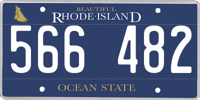 RI license plate 566482