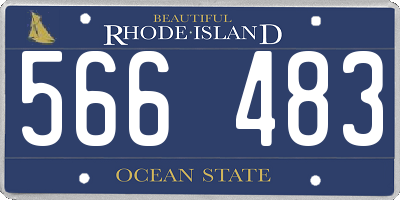 RI license plate 566483