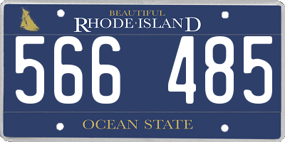 RI license plate 566485