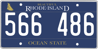 RI license plate 566486