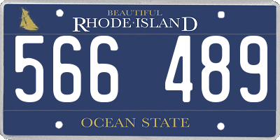 RI license plate 566489