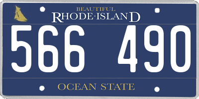 RI license plate 566490
