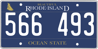 RI license plate 566493