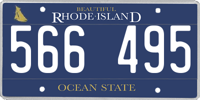 RI license plate 566495