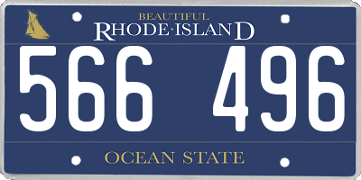 RI license plate 566496