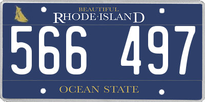 RI license plate 566497