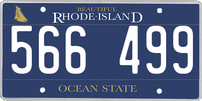 RI license plate 566499