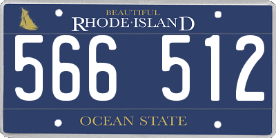 RI license plate 566512