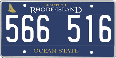 RI license plate 566516