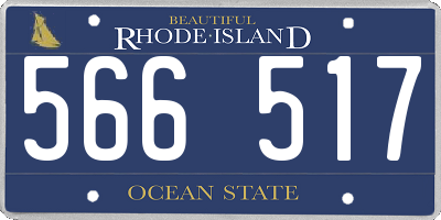 RI license plate 566517