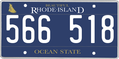 RI license plate 566518