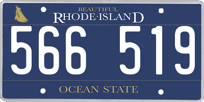 RI license plate 566519