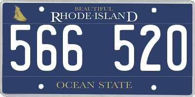 RI license plate 566520