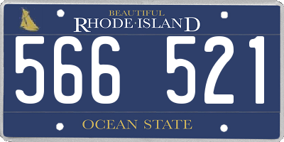RI license plate 566521