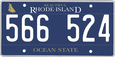 RI license plate 566524