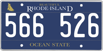 RI license plate 566526
