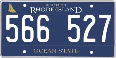 RI license plate 566527