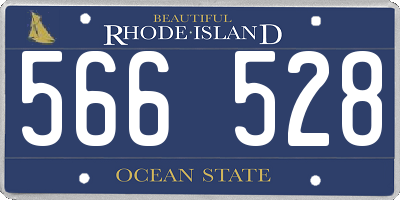RI license plate 566528