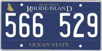 RI license plate 566529