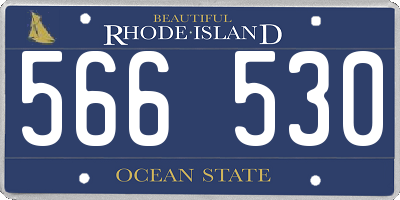 RI license plate 566530