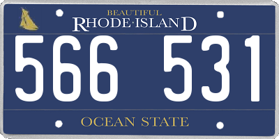 RI license plate 566531