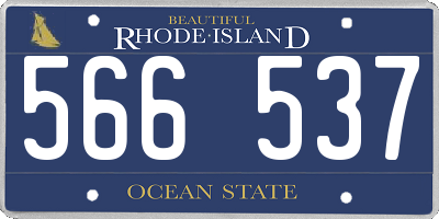 RI license plate 566537
