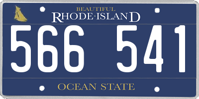 RI license plate 566541