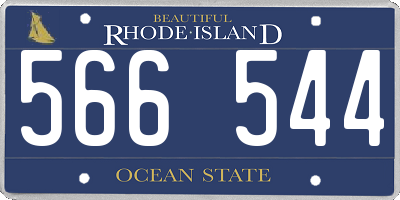 RI license plate 566544