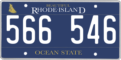 RI license plate 566546