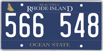 RI license plate 566548