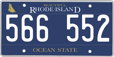 RI license plate 566552