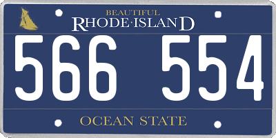 RI license plate 566554