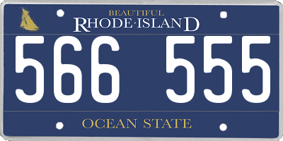 RI license plate 566555