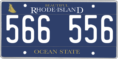 RI license plate 566556