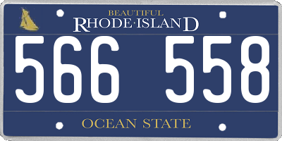 RI license plate 566558