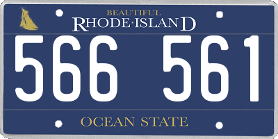 RI license plate 566561