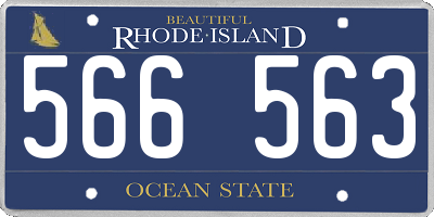 RI license plate 566563