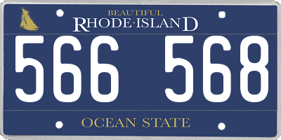 RI license plate 566568