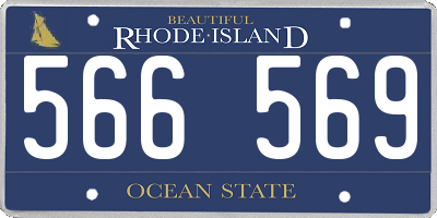 RI license plate 566569