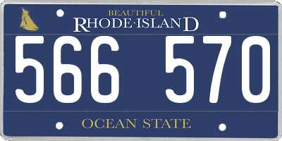 RI license plate 566570