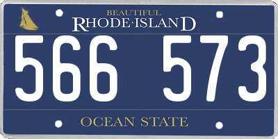 RI license plate 566573