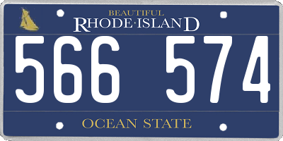 RI license plate 566574