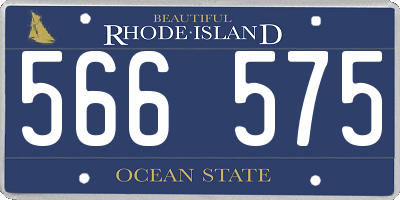 RI license plate 566575