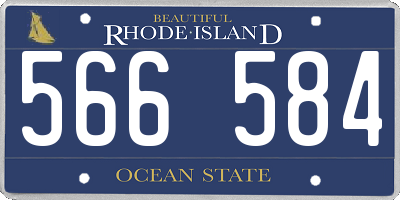 RI license plate 566584