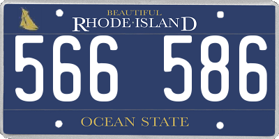 RI license plate 566586