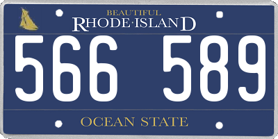 RI license plate 566589