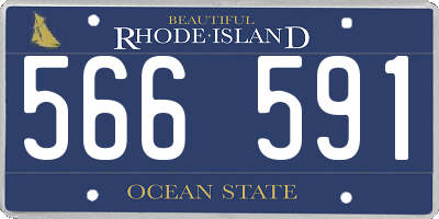 RI license plate 566591